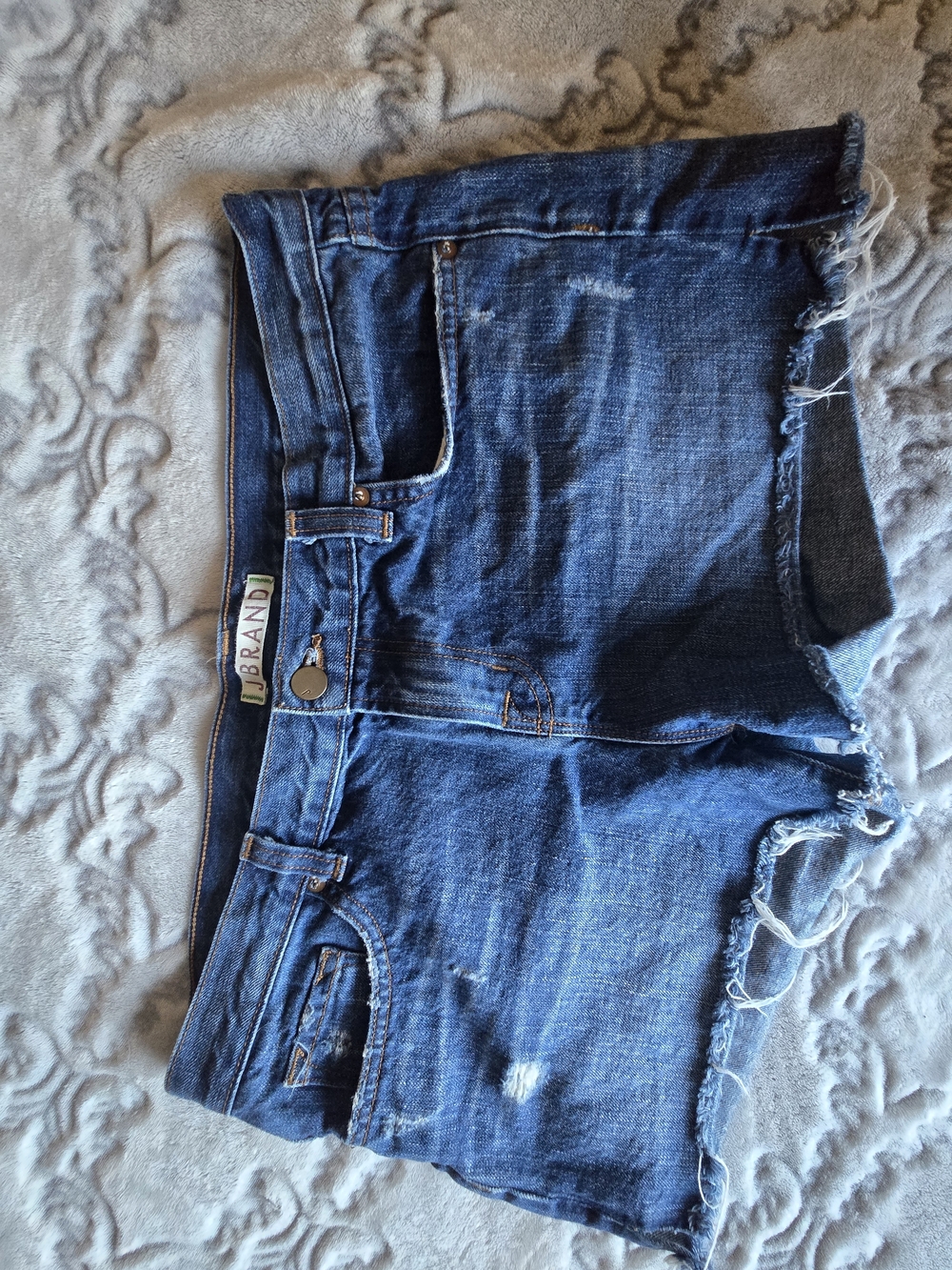 J Brand Dark Blue Denim Cutoff Shorts